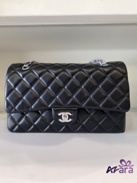 Chanel Bag - اسود وفضي