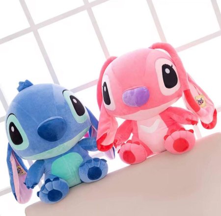Stitch Plush Doll - Popular Blue Pink Cartoon Stuffed Animal