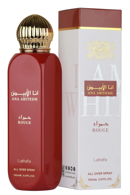 Ana Abiyedh Rouge All Over Spray | أنا الأبيض حمراء معطر للجسم من لطافة (150مل) ستاتي