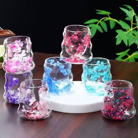 Double wall glass mugs